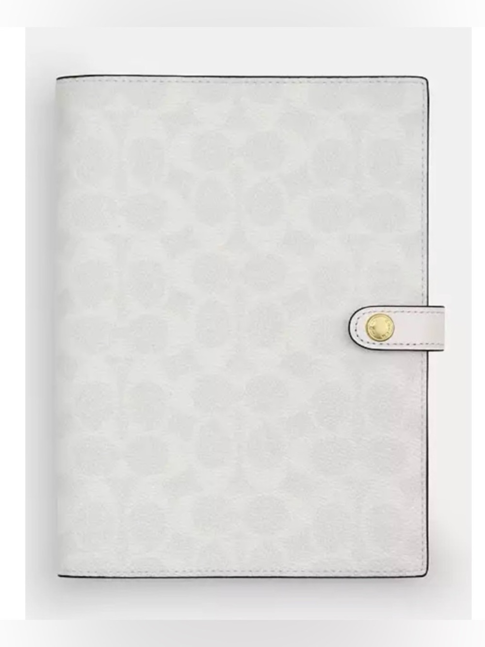 COACH Notebook In Signature Canvas, IM/WHITE/CHALK - Picture 4 of 5
